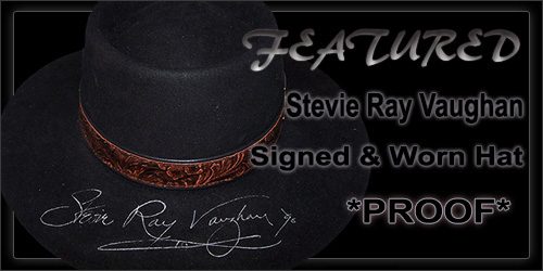 stevie ray vaughan signed and worn hat