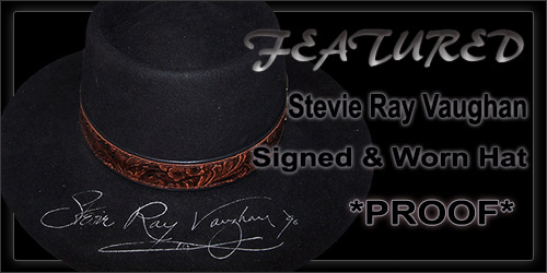 stevie ray vaughan signed and worn hat